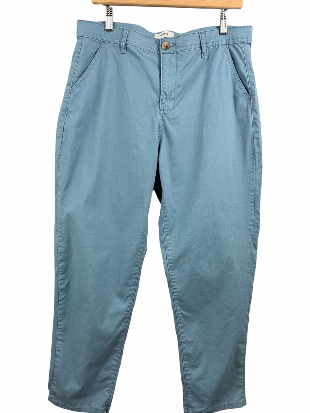 Kensie Ankle Crop Chino Trousers Blue Size 12